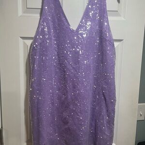 A New Day Purple Sequin Midi Dress